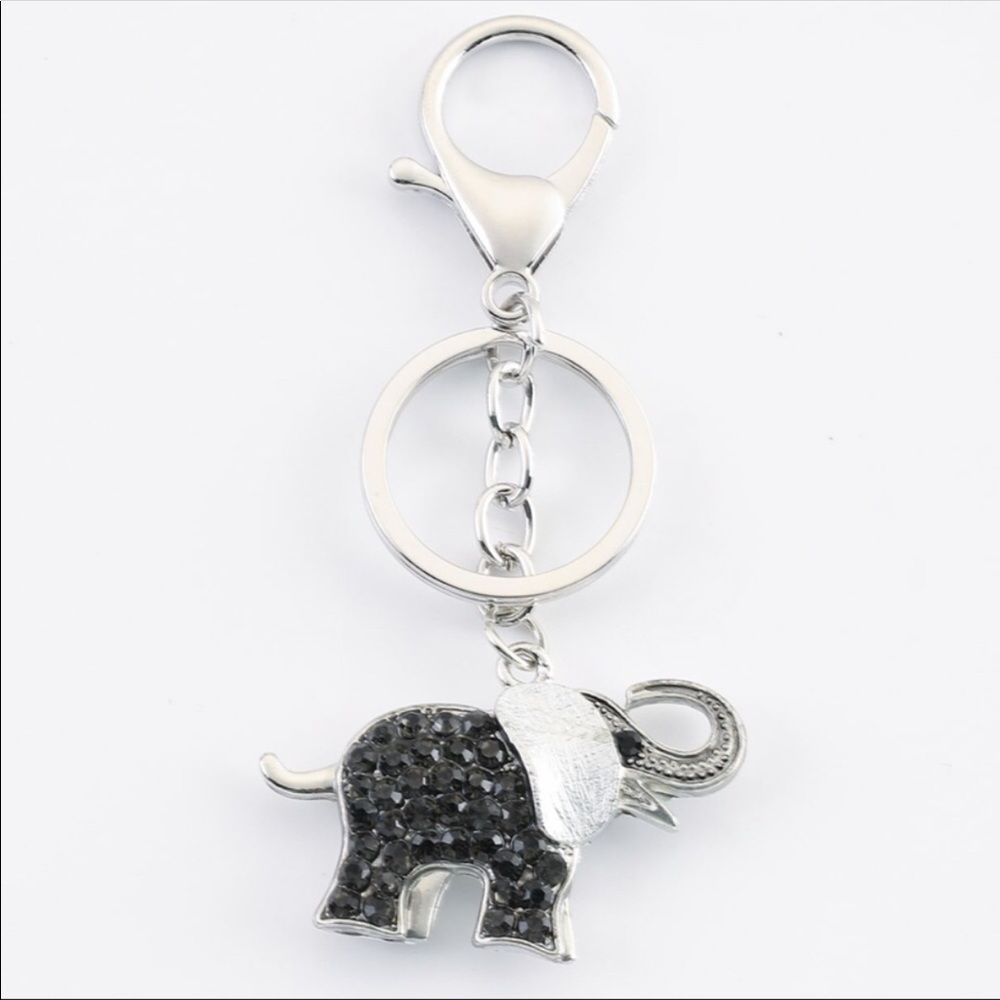 New Crystal Elephant Purse Charm Keychain Present Stocking Stuffer Gift